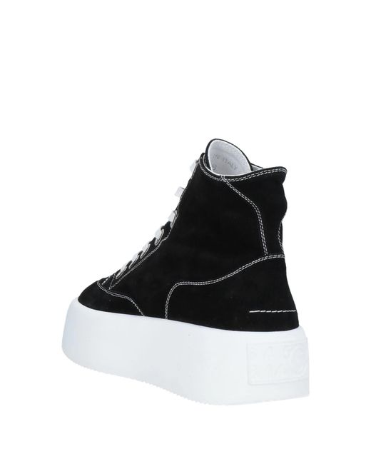MM6 by Maison Margiela Black Solid Color Lace-Up Casual Shoes