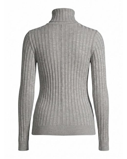 Peserico Gray Turtleneck Knit Top