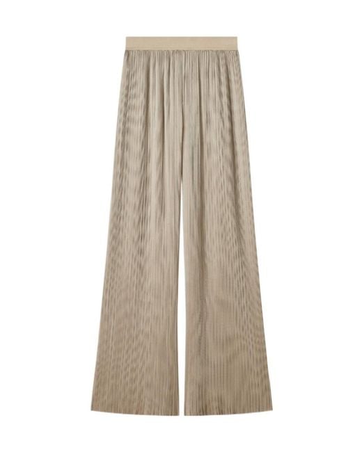 Joseph Natural Amber Pleated Satin Trousers