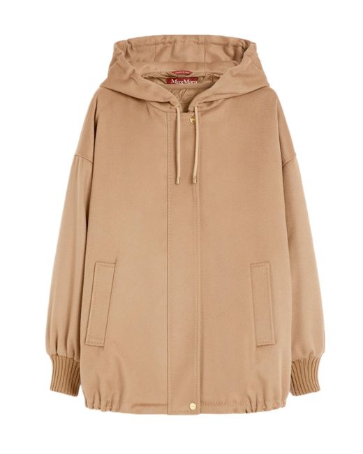 Max Mara Natural Studio Drawstring Long-Sleeved Coat