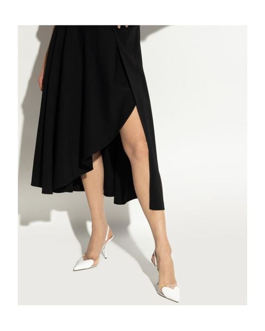 Alaïa White Alaïa Le Coeur Pointed Toe Slingback Pumps