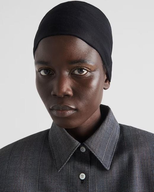 Prada Gray Single-Breasted Pinstripe Wool Jacket