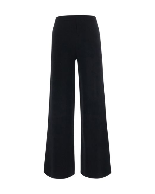 P.A.R.O.S.H. Black High-Waisted Casual Trousers