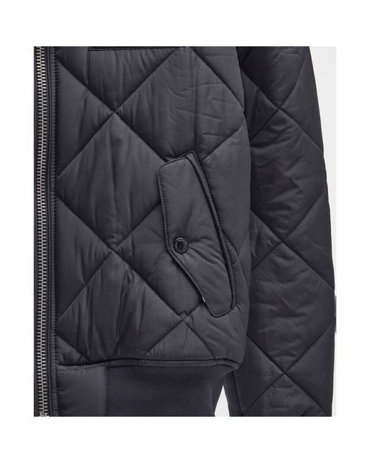 Barbour Blue Diamond-Quilted Cropped Jacket for men
