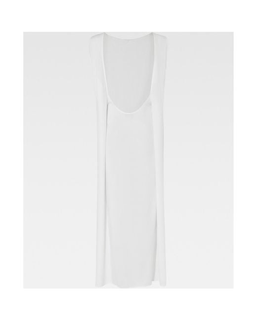 Jacquemus White Le Robe Capa High Neck Maxi Dress