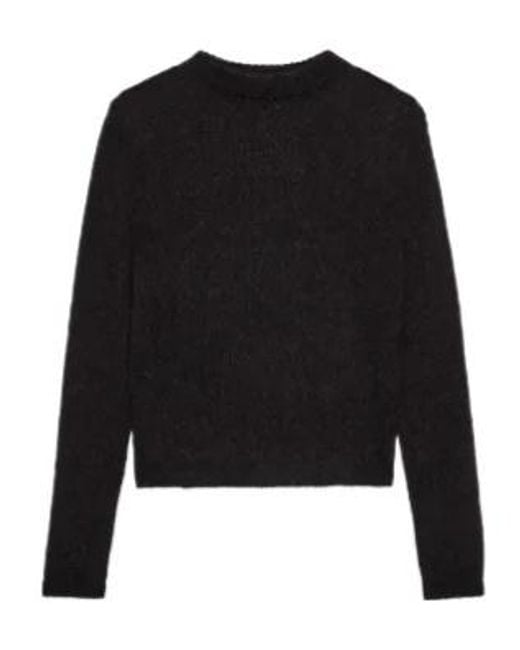 MSGM Black Round-Neck Sweater