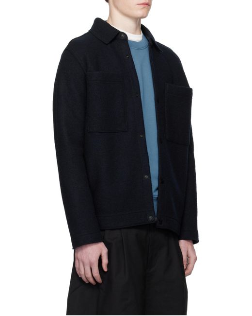 Stone Island Blue Logo Patch Buttoned Cardigan for men