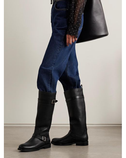 Jonathan Simkhai Black Noah Buckle Boots