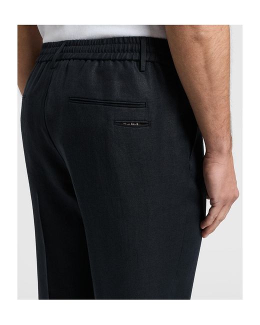 Peserico Blue Drawstring Tailored Trousers for men