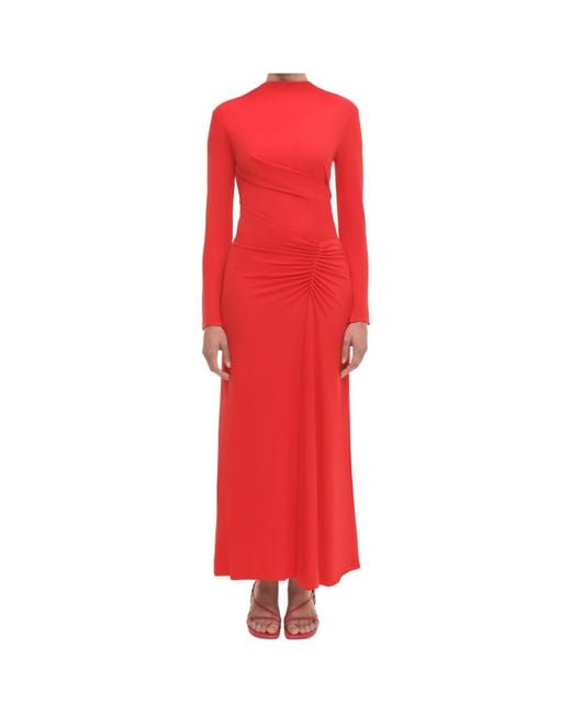 Jonathan Simkhai Red Ferrera Midi Dress