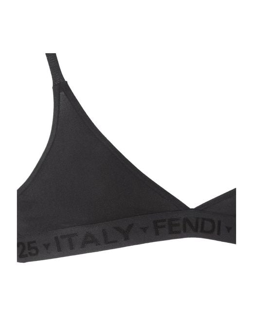 Fendi Gray Viscose Bra