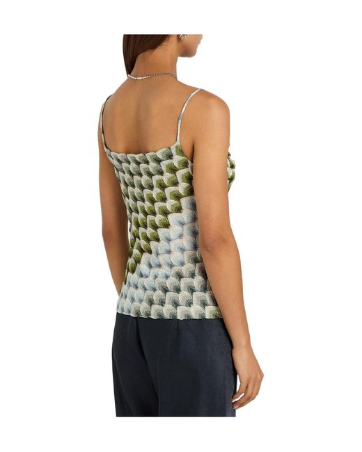 Missoni Green Patterned Lace Top