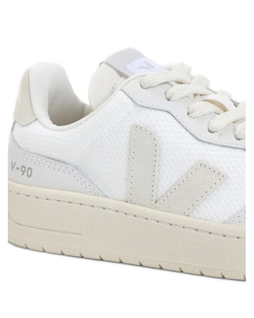 Veja White V-90 Low Sneakers