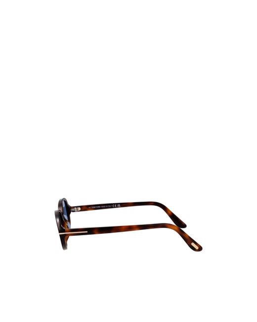 Tom Ford Blue Eyewear Lggy Oval Frame Sunglasses