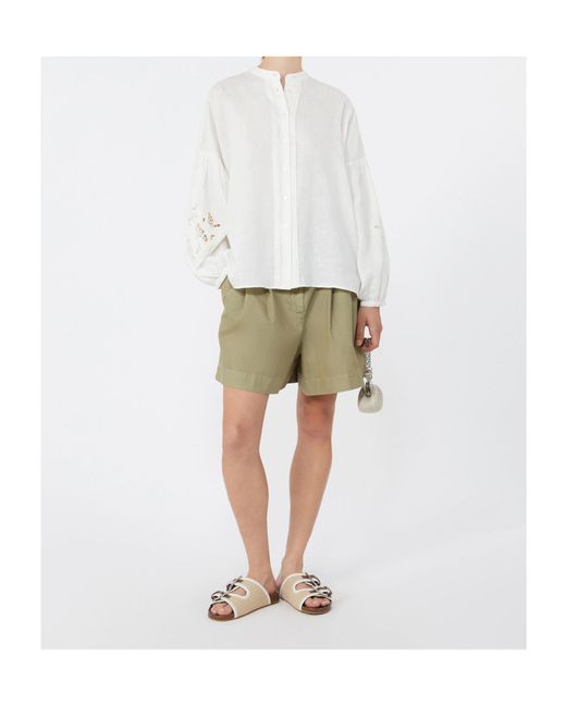 Weekend by Maxmara White Wkdestro Floral Embroidered Blouse
