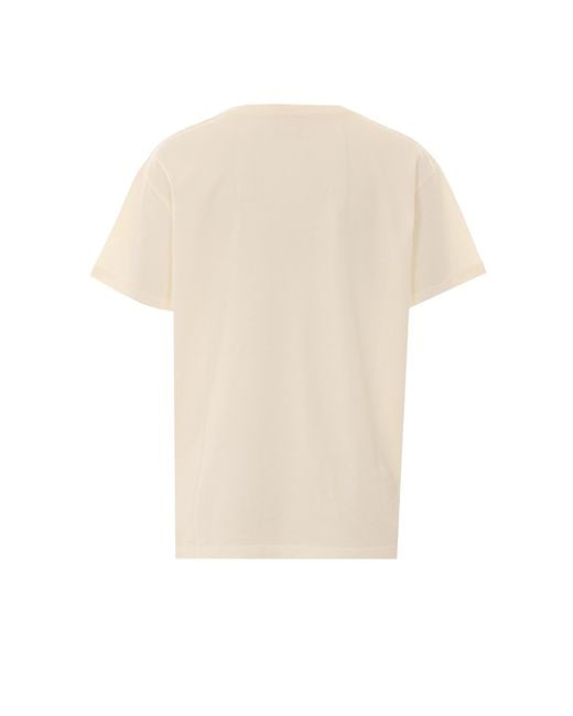 Chloé White Chloé Logo Printed Crewneck T-Shirt