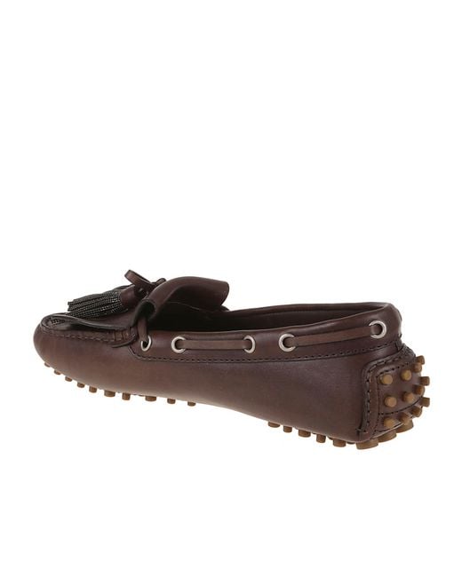Brunello Cucinelli Brown Tassel Detailed Loafers