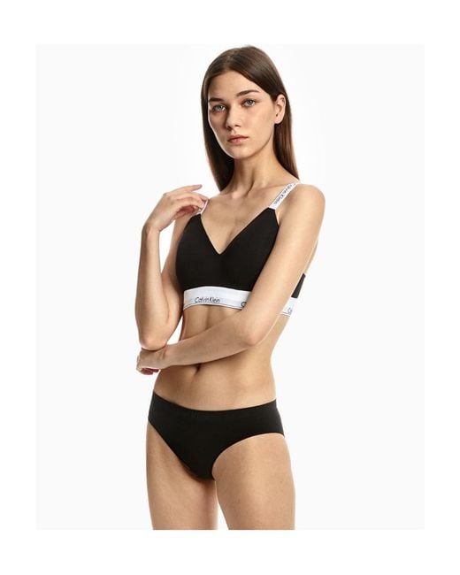 Calvin Klein Black Cotton Light-Lined Bra