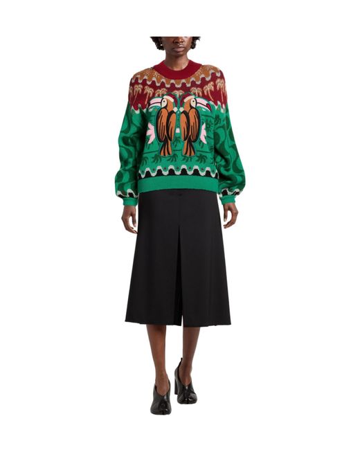 Farm Rio Green Printed Jumpers