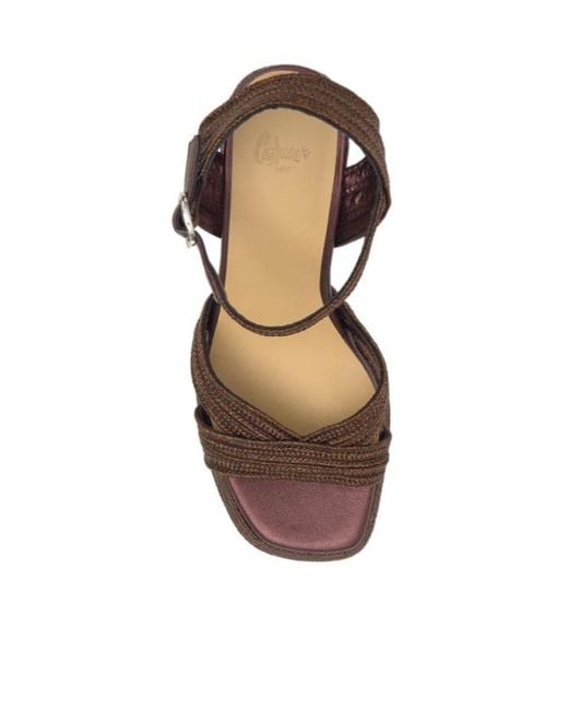 Castaner Brown Castañer Valle Block Heel Sandals