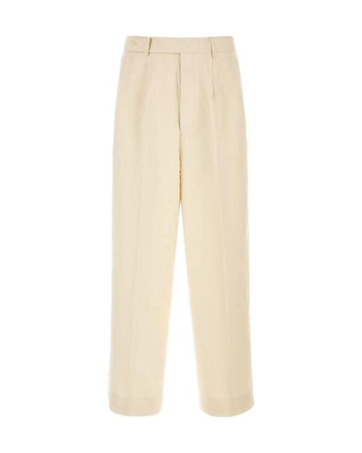 Bode Natural Slub Weave Wide-Leg Pants for men