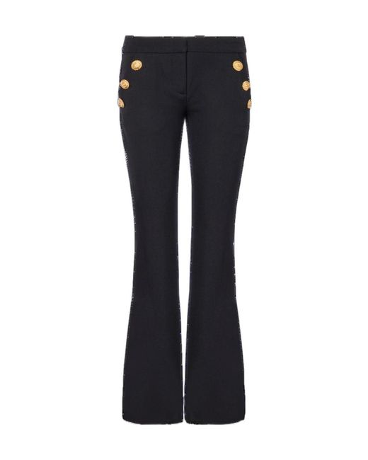 Balmain Black Low-Top Flared Trousers