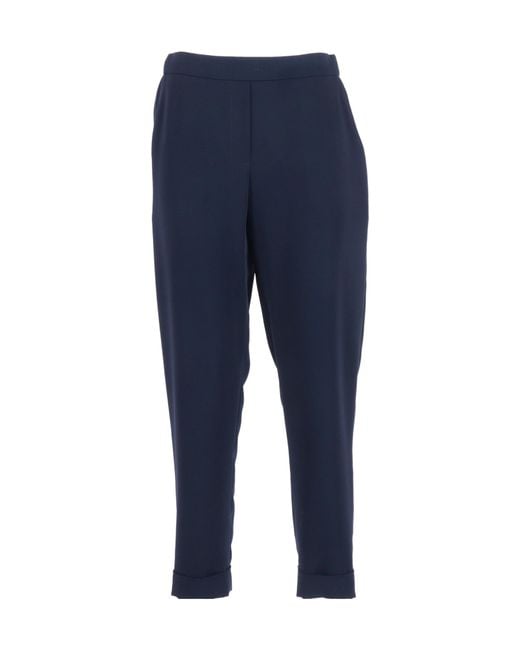 P.A.R.O.S.H. Blue P.A.R.O..H. Straight Leg Trousers