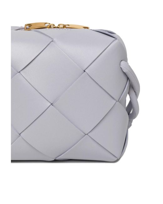 Bottega Veneta Gray Mini Cassette Shoulder Bag