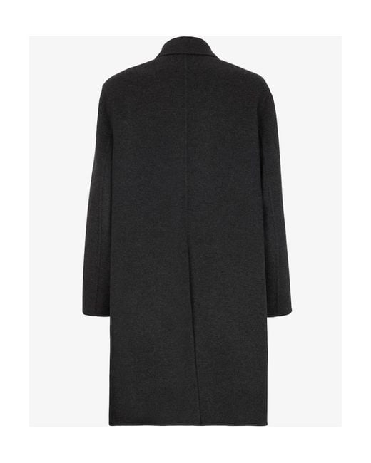 Fendi Black Straight Cut Single Breasted Coat for men