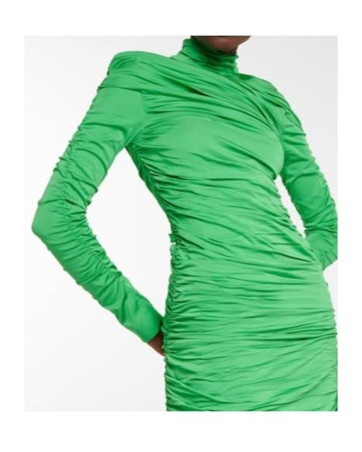 Stella McCartney Green Ruched Minidress