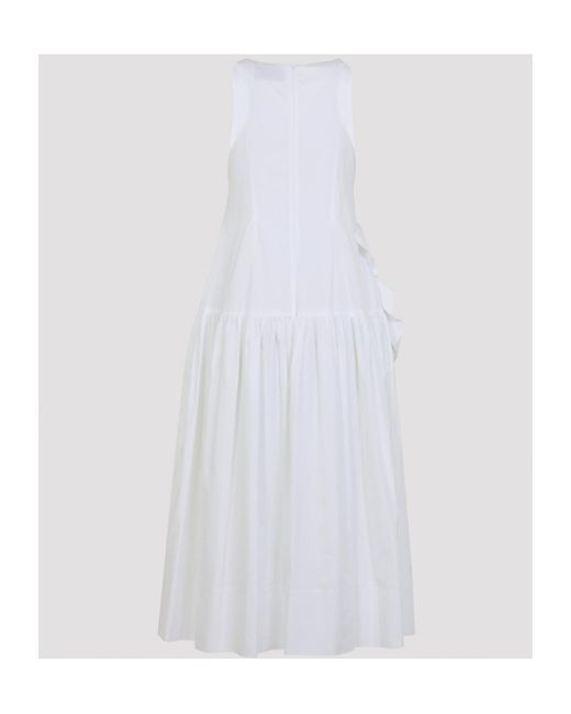 Simone Rocha White Rosette Tapered Dress