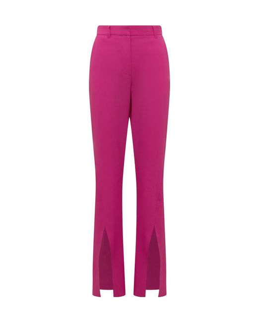 GIUSEPPE DI MORABITO Pink Slit Straight-Leg Pants