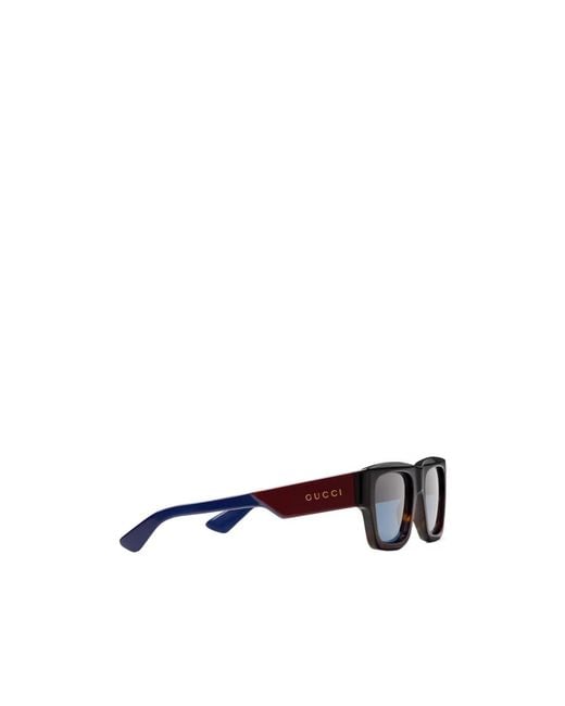 Gucci Blue Eyewear Square Frame Sunglasses for men