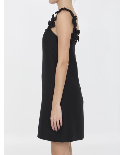 Valentino Black Crepe Couture Sleeveless Mini Dress