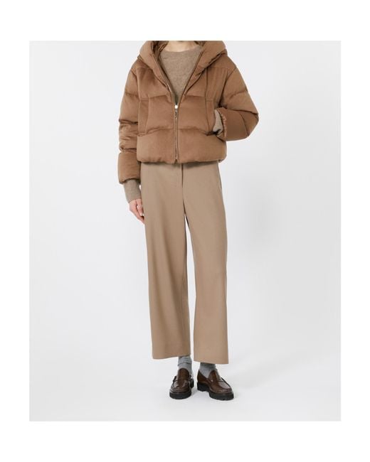 Max Mara Brown The Cube Padded Hooded Jacket
