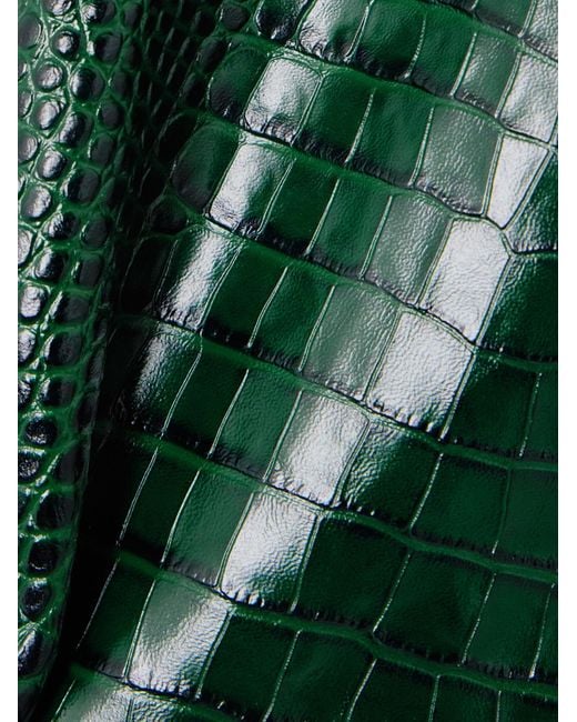 Tom Ford Green Croc-Effect Leather Skirt