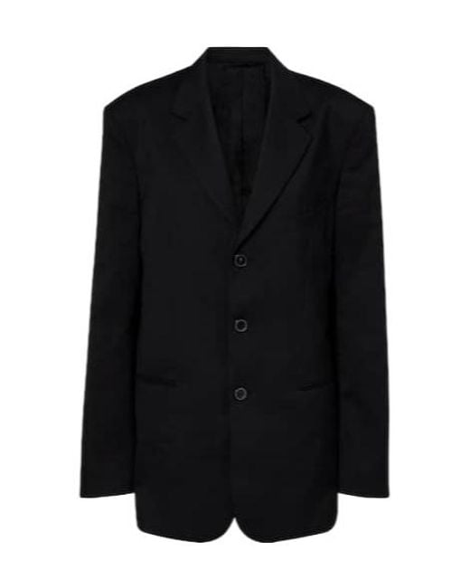 Calvin Klein Black Viola Oversized Pinstripe Blazer