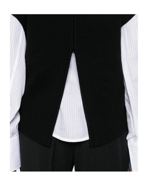 Totême Black Totme Double Knitted Cape