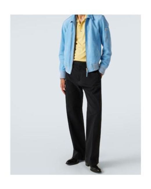 Tom Ford Yellow Cotton And Silk Polo Shirt for men