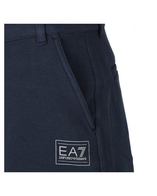 EA7 Blue Logo Logo Shorts