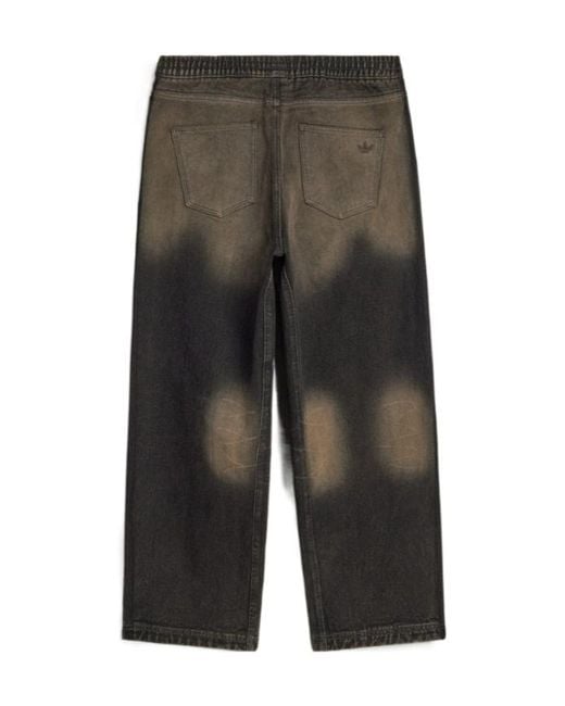 Adidas Gray X Avavav Elasticated-Waist Faded-Wash Jeans