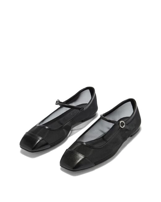 Aeyde Black Uma Mesh Ballet Flats