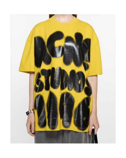 Acne Yellow Short-Sleeved T-Shirt
