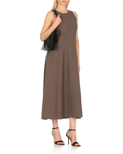 Antonelli Brown Monsen Sleeveless Dress