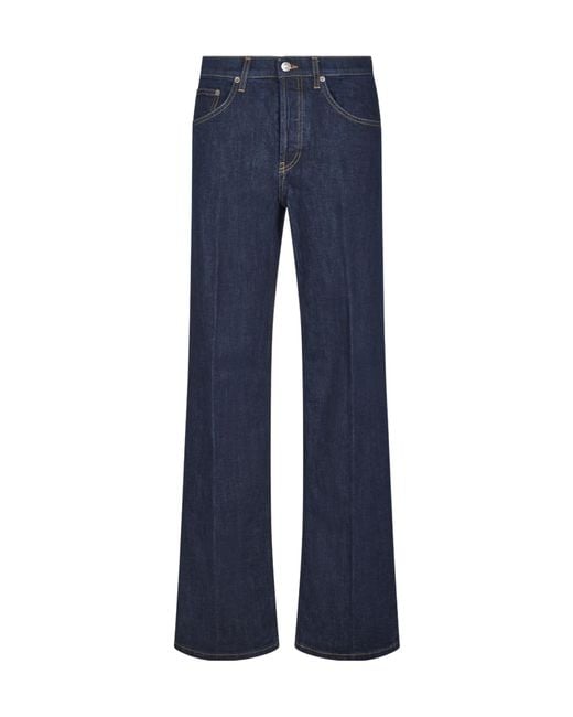 Dondup Blue Jacklyn Wide-Leg Jeans
