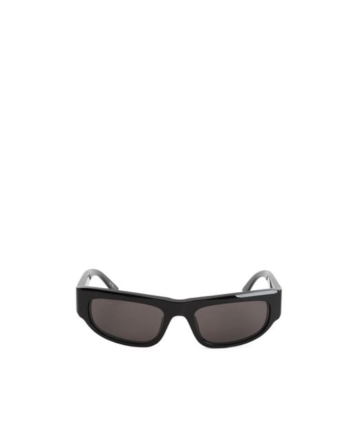 Balenciaga White Eyewear Logo D-Frame Sunglasses