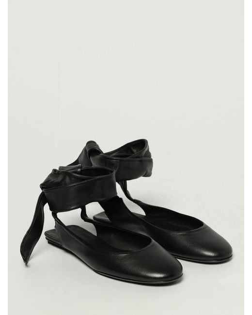 The Attico Black Slingback Flats