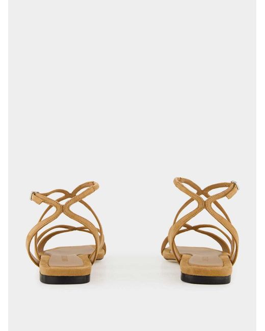 Jimmy Choo Metallic Ayla Strap Flat Sandals