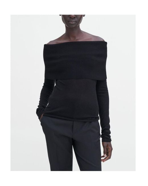 Filippa K Blue Off-Shoulder Top