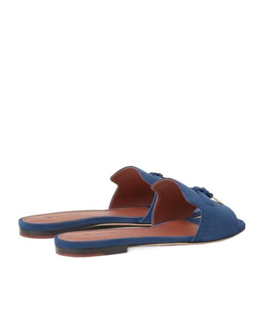 Loro Piana Blue Summer Charms Sandals